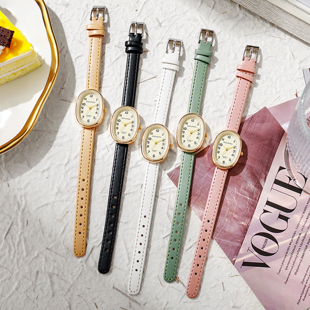 Luxury Watch Leather Strap - Luxe Ovale Wijzerplaat Vrouwen Horloges Mode