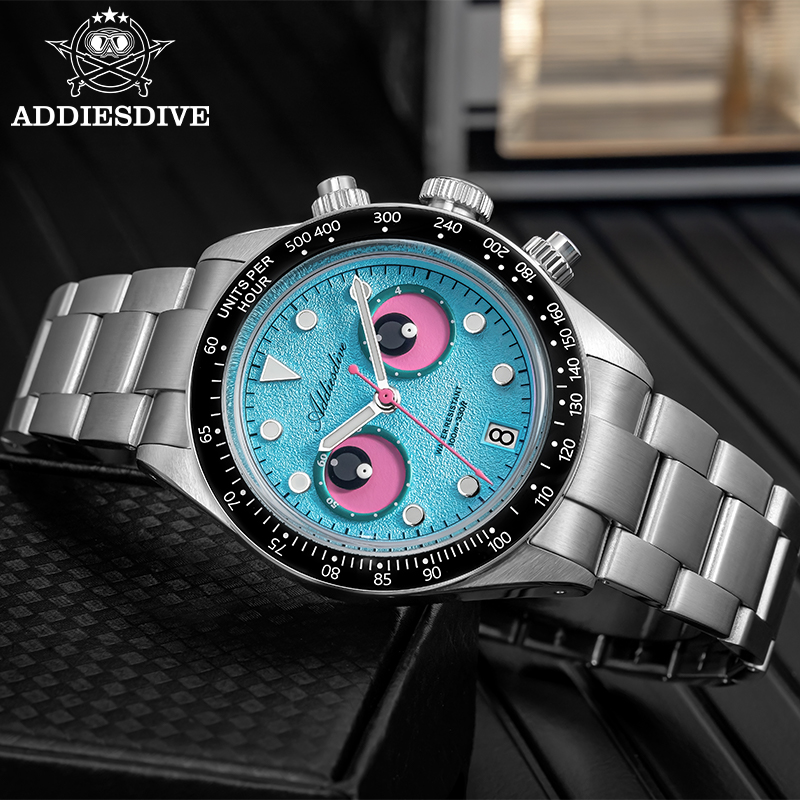 Luxury Watch Second Hand - ADDIESDIVE Luxe roestvrijstalen horloge AD2557 VK64