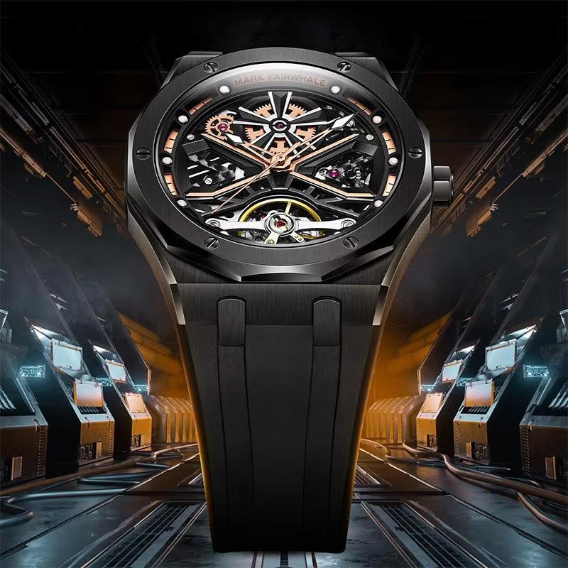 Tourbillon Movement Watch - Mark Fairwhal Mode Tourbillon Horloge heren