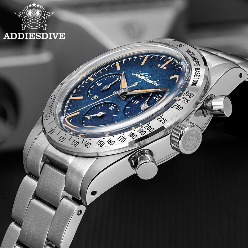 Luxury Watch Second Hand - ADDIESDIVE Nieuwe Mannen Horloges Chronograaf Koepelvormig