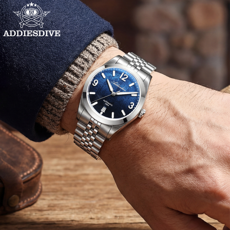 Luxury Watch Second Hand - ADDIESDIVE Automatisch Mechanisch Horloge AD2547 Saffierglas