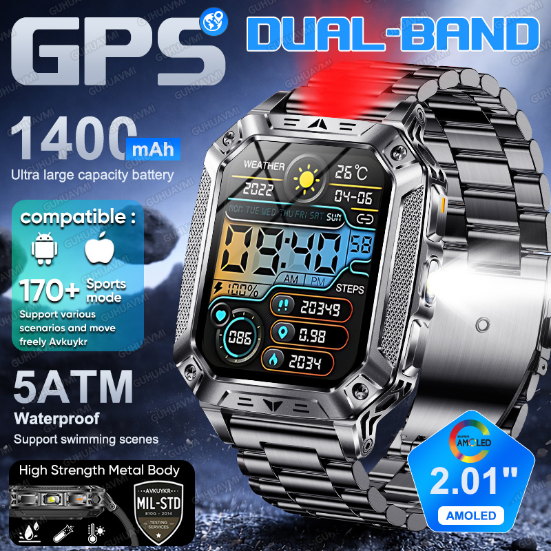 2026 Dual-band GPS Smart Watch - Gmt Dual Timezone Watch recensie en prijs