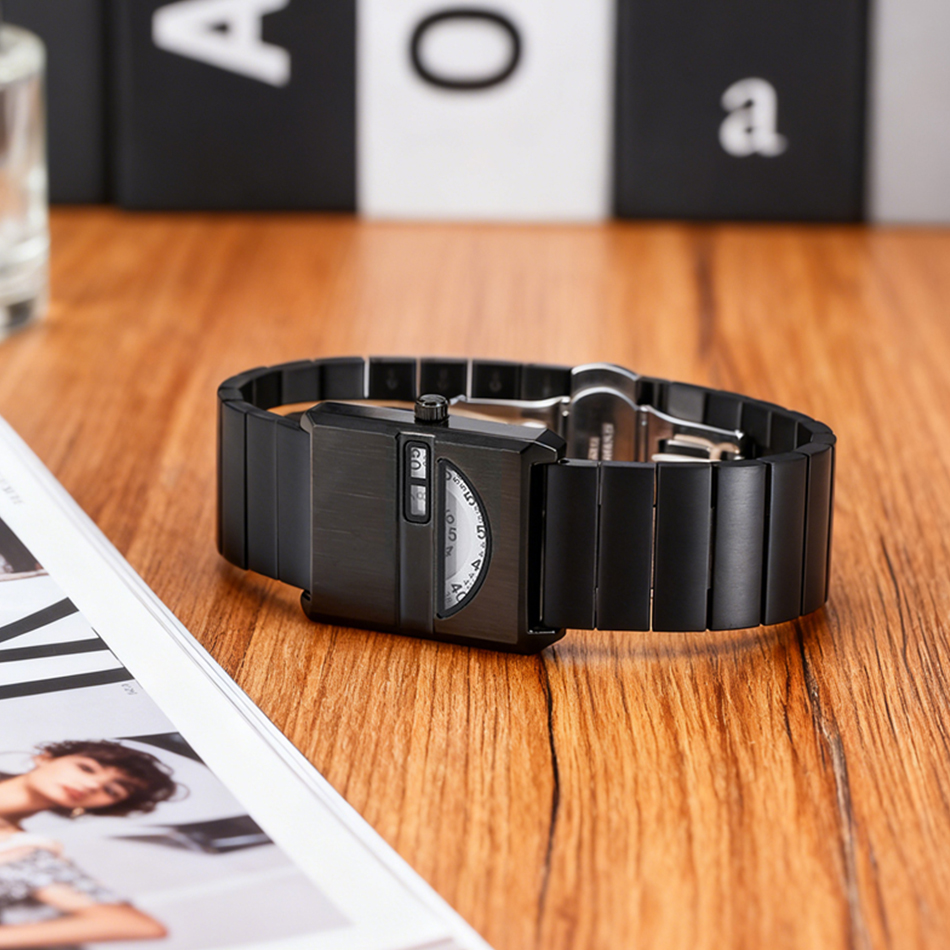 Heren vierkant sporthorloge ro - Moonphase Complication Watch recensie en prijs