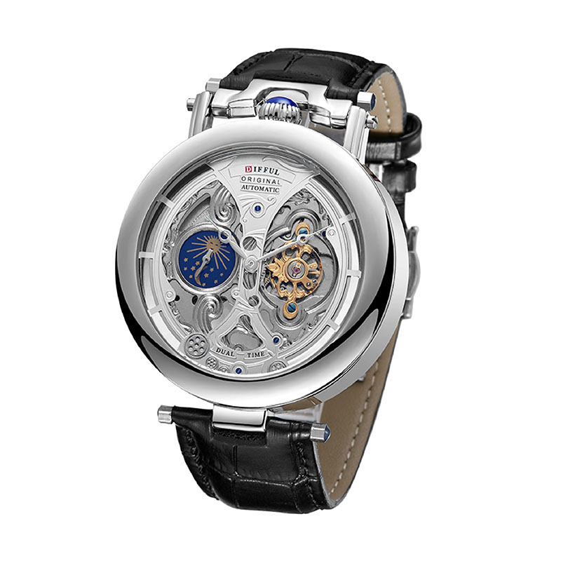DIFFUL Luxe grote skelet wijze - Tourbillon Movement Watch recensie en prijs