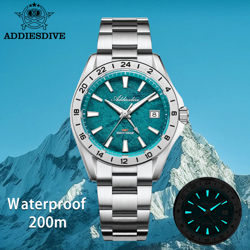 ADDIESDIVE Nieuwe Quartz Horlo - Gmt Dual Timezone Watch recensie en prijs