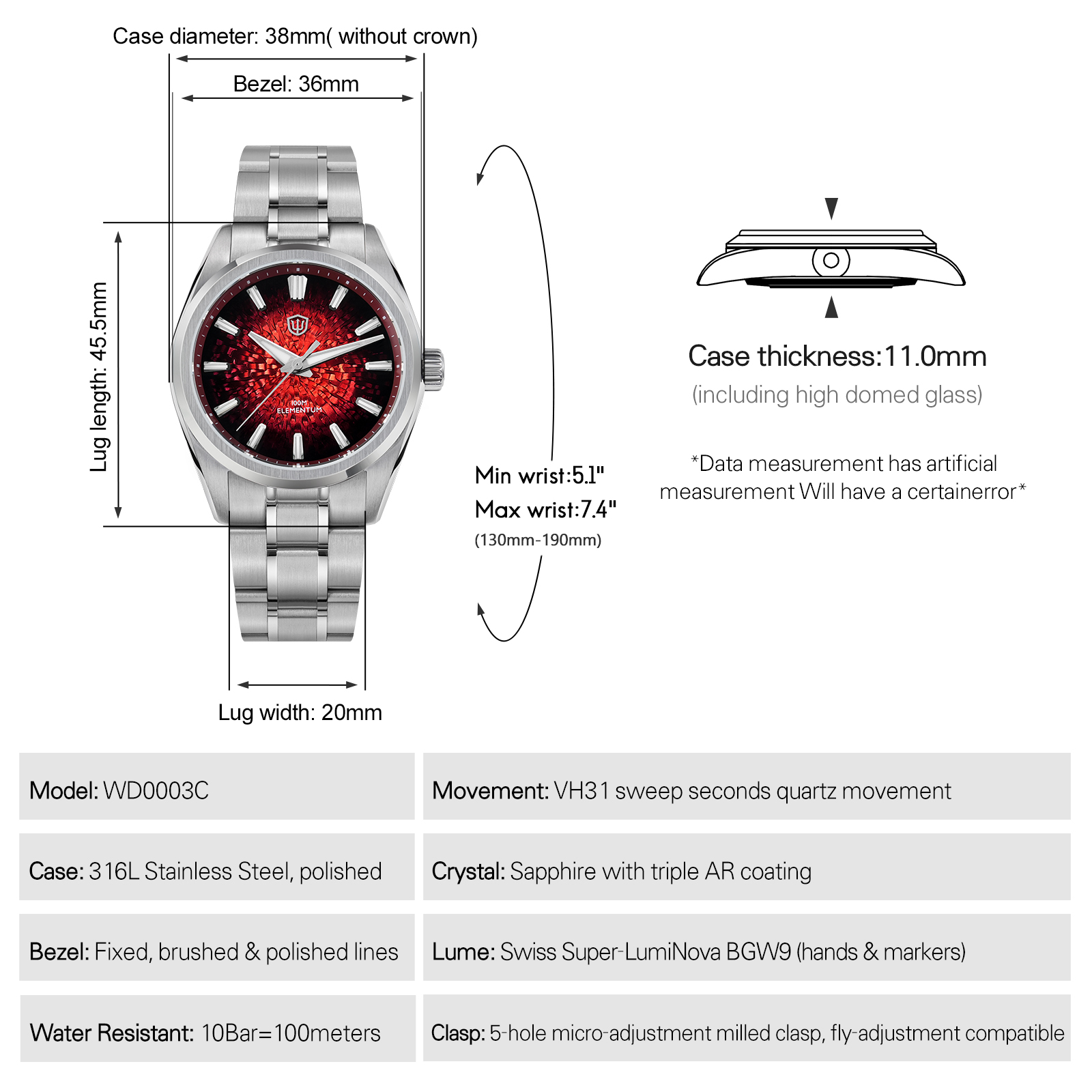 Watchdives Nieuwe WD0003C Quar - Luxury Watch Second Hand recensie en prijs